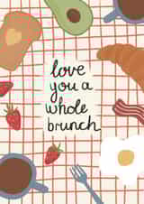 Cute Brunch Card - For Anniversary or Valentines Day created by Molly Redmond Design