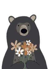 Cute Love Card - Bear with Flowers created by HeatherLucyJ