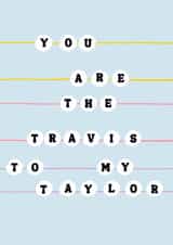 Cute Valentine's card - Travis Kelce & Taylor Swift friendship bracelet created by Oh Man!