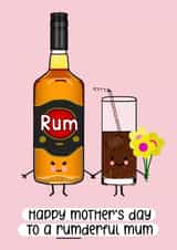 Cute Rum Card - Rum Mother's Day Card created by Of Life & Lemons Ltd.
