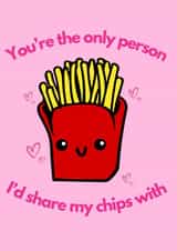 Cute anniversary card for your partner: AKA the only eater of your chips! created by Eventide Design