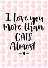 A cute valentines card from someone who loves cats too much! created by Mia Loves Letters