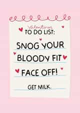 Valentines Day To Do List - Funny Valentines Day Card created by Puns and Needles