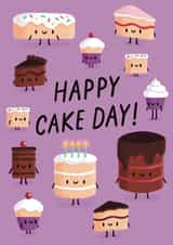 Cute Birthday Card - Cake Day created by Sophie Kent Illustration