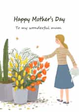 Mother's Day Gardening Card, Happy Mother's Day Card, Gardener created by TheFishBirdCo
