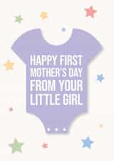 Happy First Mother's Day Card - from your little girl created by Poppy Lane