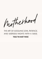 Supportive Motherhood Card - You've Got This created by Poppy Lane