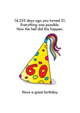 Funny Birthday Card - 60th - How Did This Happen? created by OBJECTABLES