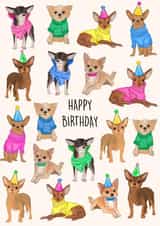 Cute Chihuahua Birthday Card created by Poppy & Mabel