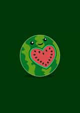 Cute Anniversary Card For Significant Other – Watermelon Heart – One in a Melon created by Created by Chris