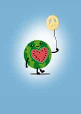 Cute Anniversary Card For Significant Other – WatermelonHeart – You Complete Me” created by Created by Chris