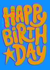 Bold Contemporary Word Art Birthday Card created by Brand13
