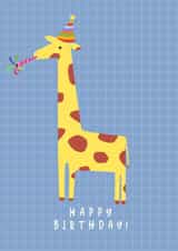 Cute Happy Birthday Card - Party Giraffe created by Abigail Elodie