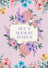 Floral Mother's Day Card - Welsh created by Ink Icons