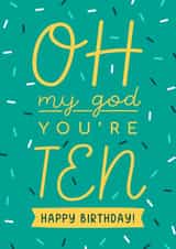 Fun Birthday card - for a 10 year old created by Evie Garnett Designs