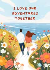 Cute Anniversary Card - Adventure Couple created by Bellollage