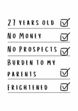 Pride and Prejudice Birthday Card - Tiktok sound - 27 Years Old created by OwlBeeQuirky