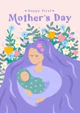 Sweet first Mother’s Day card - for new mums - Happy First Mother’s Day created by Jessica Rachel Sharp