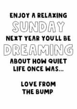 Funny Mother's Day Card - From the Bump created by The Blunt Badger