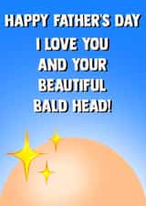 Funny Father's Day card - for a Baldie created by Poppy & Mabel 