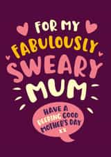 Funny Mother’s Day Card - for a fabulously Sweary Mum created by The Typecast Gallery