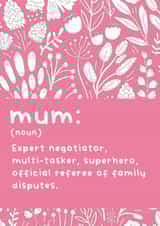 Funny Mother's Day Card - Definition of Mum - Cute - Superhero Multi-Tasker created by SideHustleVibes