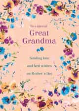 Painterly floral Mother's Day card -  Great Grandma created by Rebecca Prinn