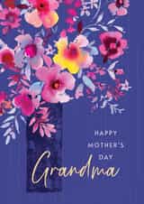 Traditional Mother's Day Card - Grandma - Painted Flowers created by Rebecca Prinn