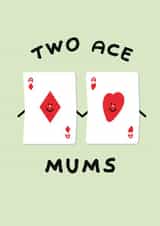 Cute Funny Lesbian Couple Anniversary Mother's Day Card - For Two Mums - LGBTQ+ created by I AM A