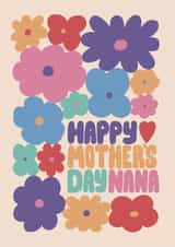 Boho Flowers Floral Nana Mother's Day Card created by Frankie Jackson