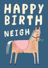 Funny Birthday Card - Horse Pun created by AbiGoLucky