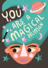 Cute Thinking of You card - You Are A Magical Human! created by @AimeeStevens.Design