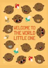 Cute New Baby Card - Welcome to the World created by AbiGoLucky