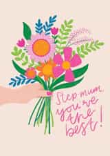 Pretty Mother's Day Card - Stepmum - Flower Bouquet created by Hollie McManus Illustration