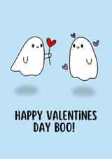 Happy Valentines Day Boo - Cute Valentines Day Card - Ghost Card created by Storm Creations