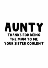 Cheeky Card for Aunty - Mother's Day Card for Aunty - Auntie - Like a Mum created by The Blunt Badger