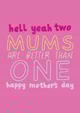 Cute Mother's Day Cards - Two Mums - LGBTQ+ created by Squiggle Scribble