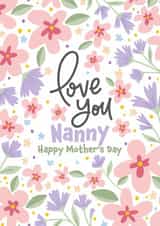 Happy Mothers Day Card - Love you Nanny created by Geordies Love Gin