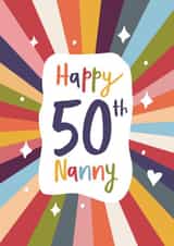 Cute Birthday Card - 50th - for Nanny created by Woody's Design