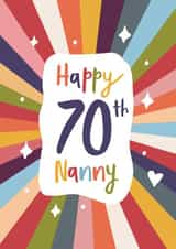 Cute Birthday Card - 70th - for Nanny created by Woody's Design
