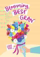 Blooming Best Gran | Pretty Floral Mother's Day Card | Granny | Grandmother created by Jane Katherine Houghton