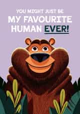 Cute Anniversary Card For Significant Other - Favourite Human Ever! created by Folio | Ian Owen