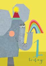 Cute Birthday Card - Elephant - 1 Today created by Kali Stileman