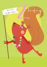 Cute Birthday Card - Squirrel - 2 Today created by Kali Stileman
