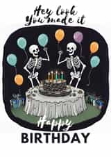 Spooky skeleton birthday card created by Kristiina K.