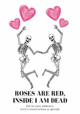 Valentines day card for the spooky people - Roses are red created by Kristiina K.