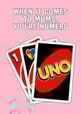 Funny Mother's Day Card - Numero Uno Mum created by Of Life & Lemons Ltd.