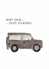 Defender 90 Birthday Card, Not Old Just Classic, Funny Witty Card created by Beloved Creations