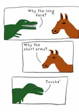 Funny Birthday Card - Why the Long Face created by Not at all Jack