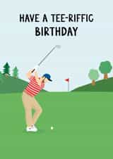 Golf Birthday Card - Hole in one pun, golf lover created by Helen Richmond